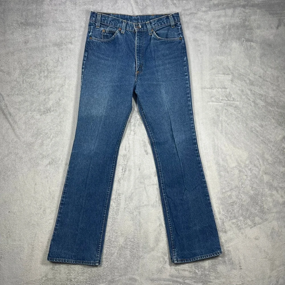 Vintage Levis 517 Bootcut Jeans Mens 31x33 Blue Vintage Made in USA Denim